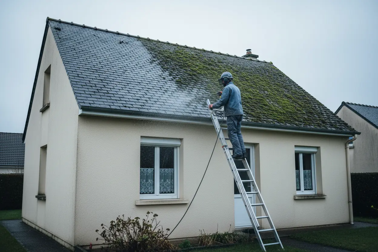 Démoussage et nettoyage de toiture à Limoges